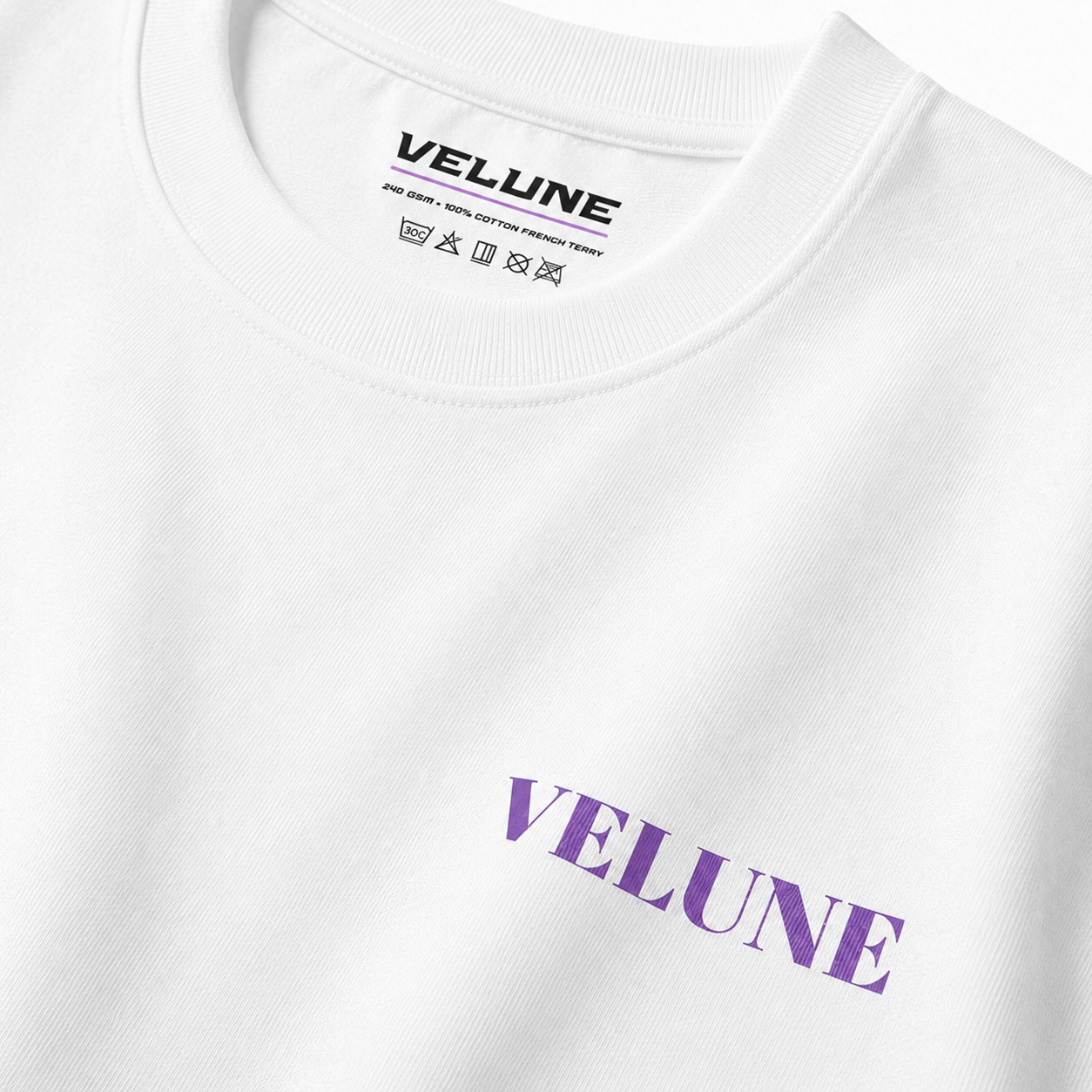 VELUNE Essential Oversized Tee - White