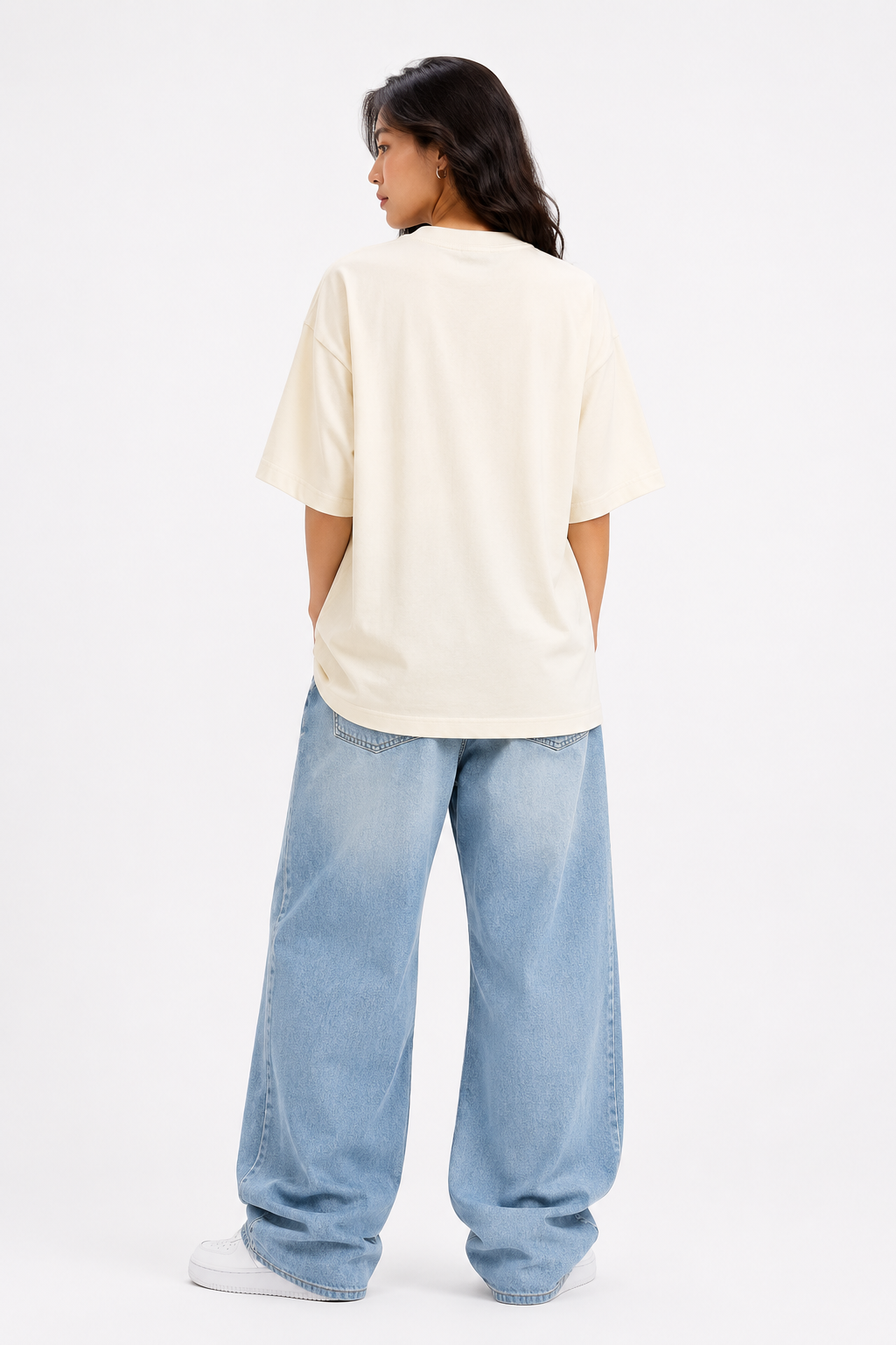VELUNE Essential Oversized Tee - Off White