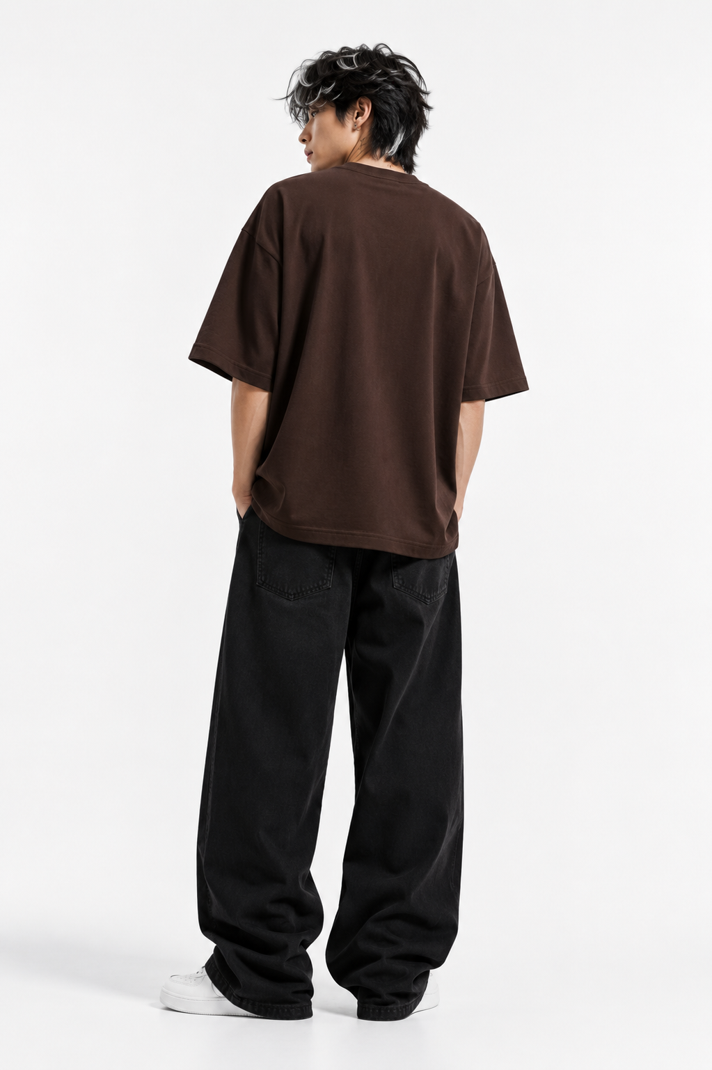 VELUNE Essential Oversized Tee - Brown