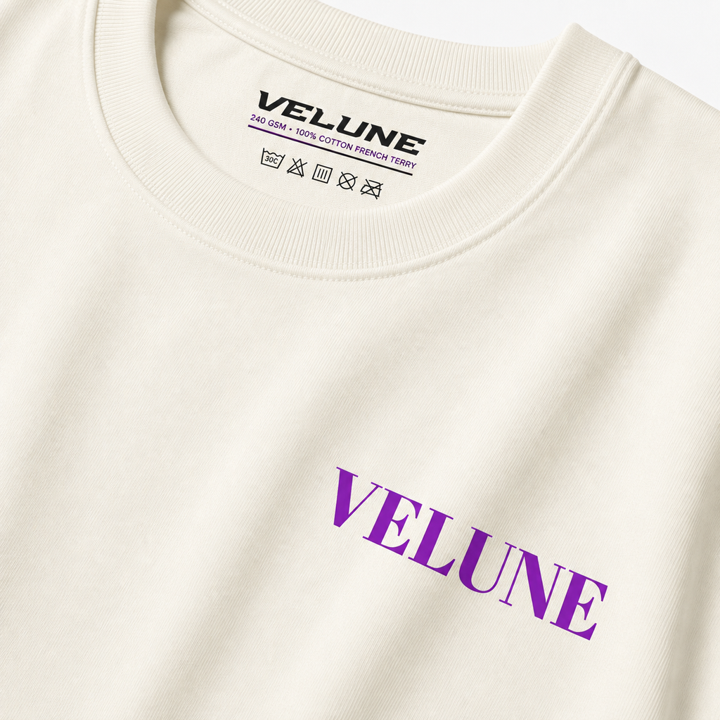 VELUNE Essential Oversized Tee - Off White