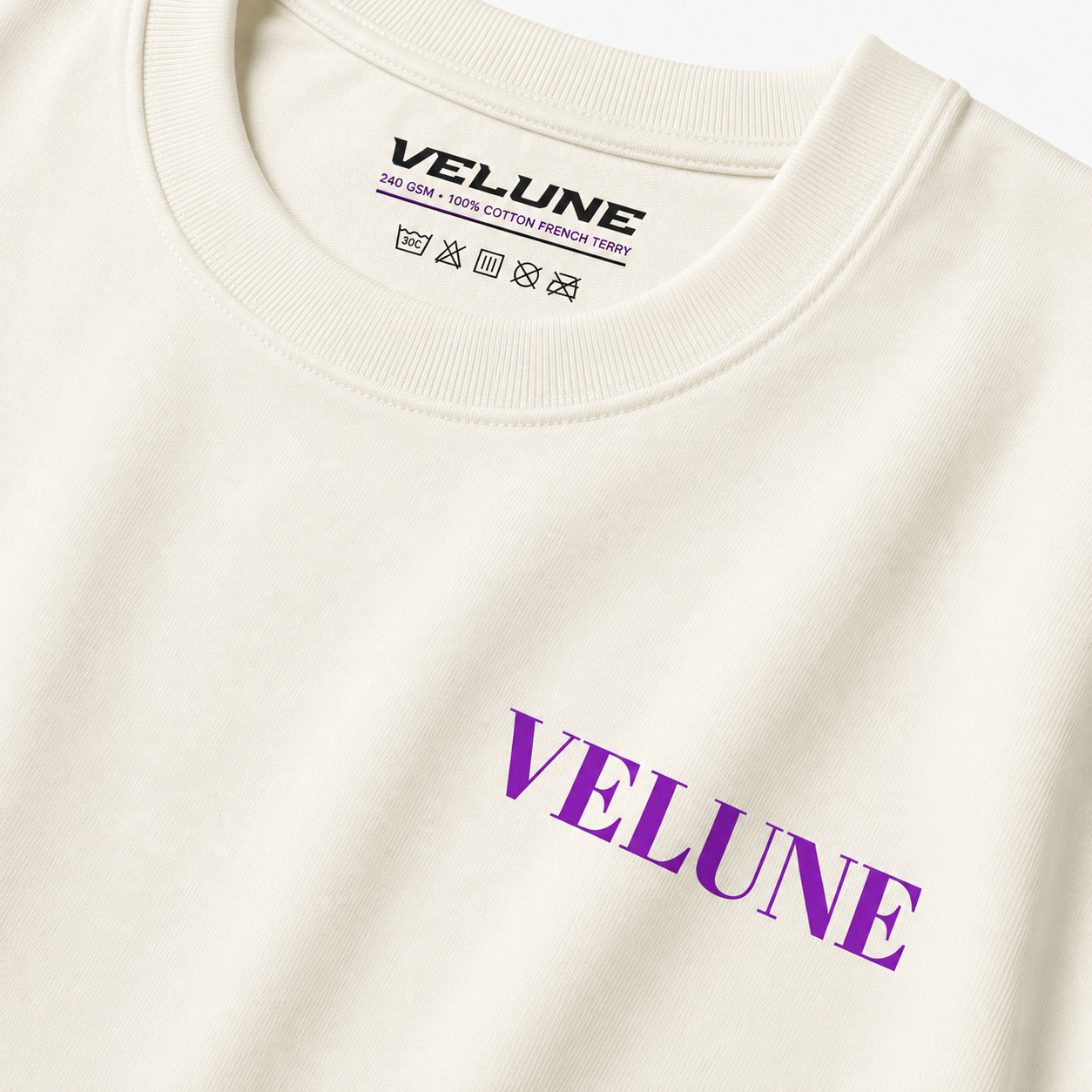 VELUNE Essential Oversized Tee - Off White